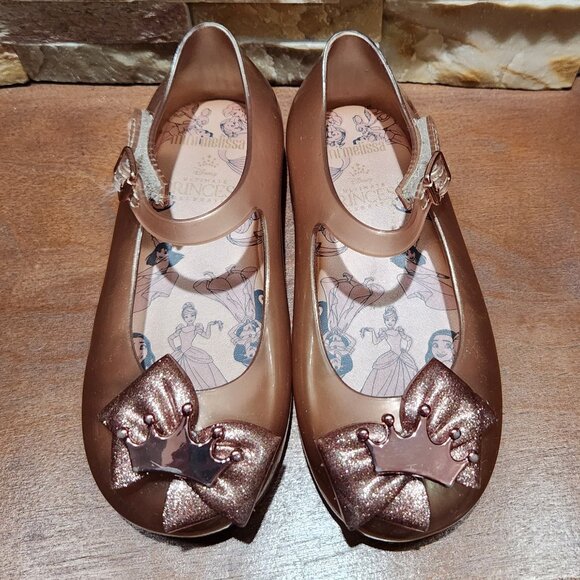 Mini Melissa Dora Disney Princess Mary Jane in Rose Gold size 10 - Picture 1 of 7